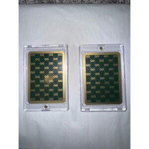 2 Gucci Playing Cards Green and Gold